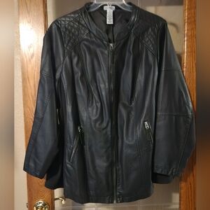 Catherines Faux Black Leather Jacket